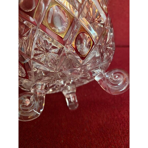 Bowl footed Golden Crown Crystal - Picture 5 of 8